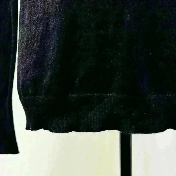 Elle Black Long Sleeve Sweater Sz S Pearl Bow Detail Pullover - Picture 8 of 13